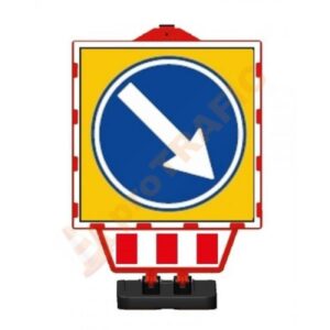 Baliza PVC pentru semnalizare lucrari - Ocolire prin dreapta