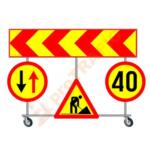 Cărucior portsemnalizare echipat complet