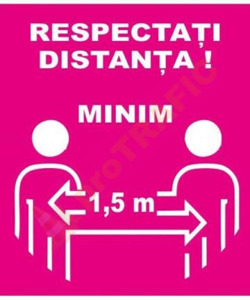 Indicator de securitate COVID Respectati distanta