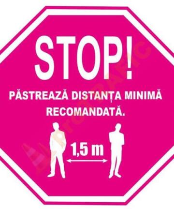 Indicator de securitate COVID STOP Pastreaza distanta