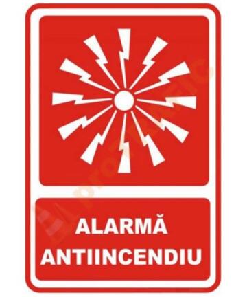 Indicator de securitate PSI "Alarma antiincendiu"