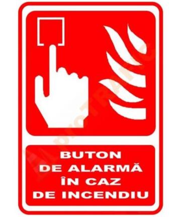 Indicator de securitate PSI "Buton de Alarma in caz de incendiu"