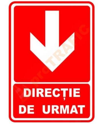 Indicator de securitate PSI Directie de urmat Jos