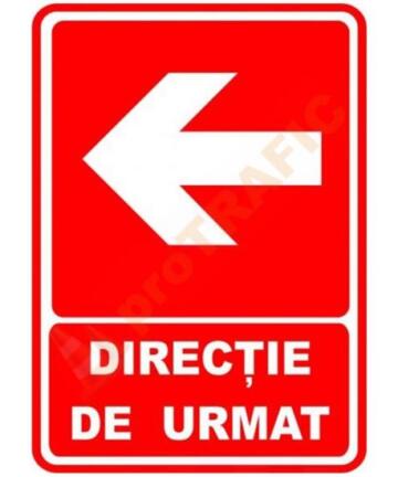Indicator de securitate PSI Directie de urmat Stanga