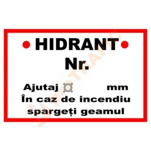 Indicator de securitate PSI Hidrant Nr.