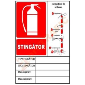 Indicator de securitate PSI Stingator Instructiuni de utilizare