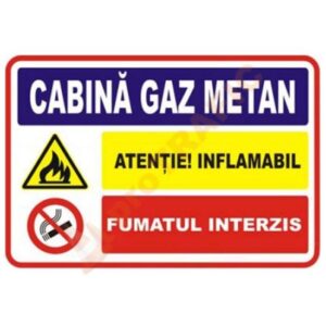 Indicator de securitate cu semne combinate Cabina gaz metan