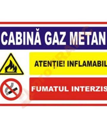 Indicator de securitate cu semne combinate Cabina gaz metan