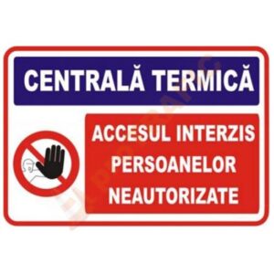 Indicator de securitate cu semne combinate Centrala termica
