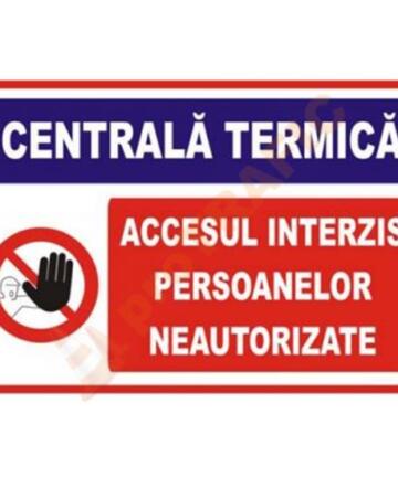 Indicator de securitate cu semne combinate Centrala termica