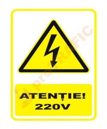 Indicator de securitate de avertizare "Atentie 220V"