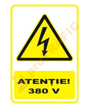 Indicator de securitate de avertizare "Atentie 380V"