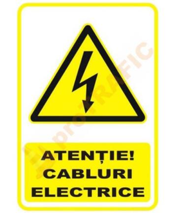 Indicator de securitate de avertizare "Atentie Cabluri electrice"