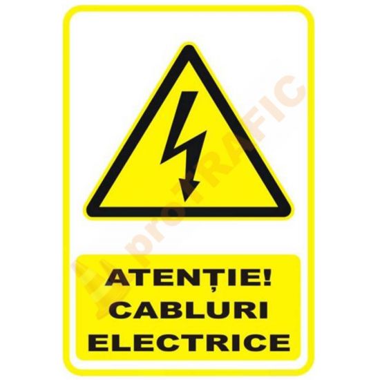 Indicator de securitate de avertizare "Atentie Cabluri electrice"