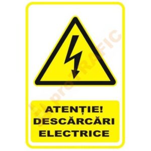 Indicator de securitate de avertizare "Atentie Descarcari electrice"
