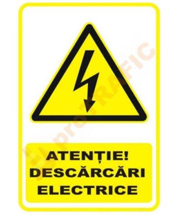 Indicator de securitate de avertizare "Atentie Descarcari electrice"