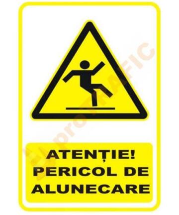 Indicator de securitate de avertizare "Atentie Pericol de alunecare"