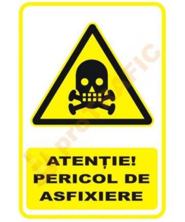 Indicator de securitate de avertizare "Atentie Pericol de asfixiere"