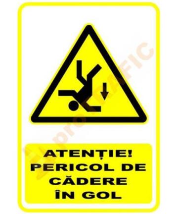 Indicator de securitate de avertizare "Atentie Pericol de cadere in gol"
