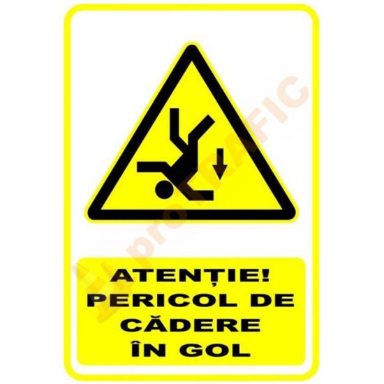 Indicator de securitate de avertizare "Atentie Pericol de cadere in gol"
