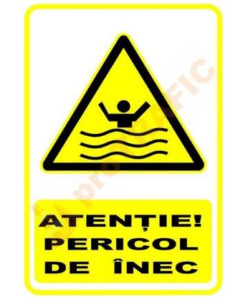 Indicator de securitate de avertizare "Atentie Pericol de inec"
