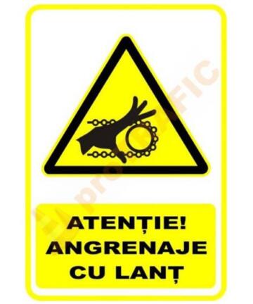 Indicator de securitate de avertizare "Atentie Pericol de strivire a picioarelor"