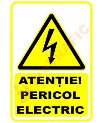 Indicator de securitate de avertizare "Atentie Pericol electric"
