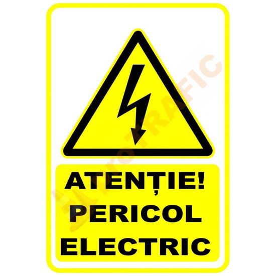 Indicator de securitate de avertizare "Atentie Pericol electric"