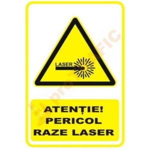 Indicator de securitate de avertizare "Atentie Pericol raze laser"