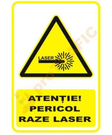 Indicator de securitate de avertizare "Atentie Pericol raze laser"