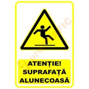 Indicator de securitate de avertizare "Atentie Suprafata alunecoasa"