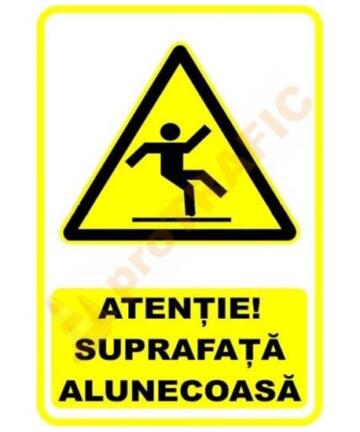 Indicator de securitate de avertizare "Atentie Suprafata alunecoasa"