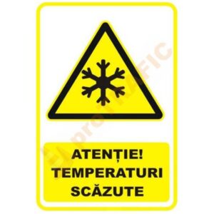 Indicator de securitate de avertizare "Atentie Temperaturi scazute"