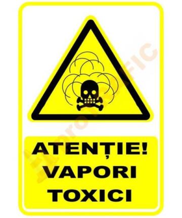 Indicator de securitate de avertizare "Atentie Vapori toxici"