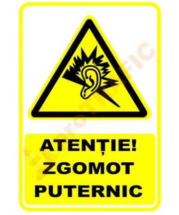Indicator de securitate de avertizare "Atentie Zgomot puternic"