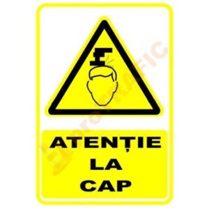 Indicator de securitate de avertizare "Atentie la cap"