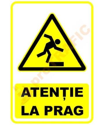 Indicator de securitate de avertizare "Atentie la prag"