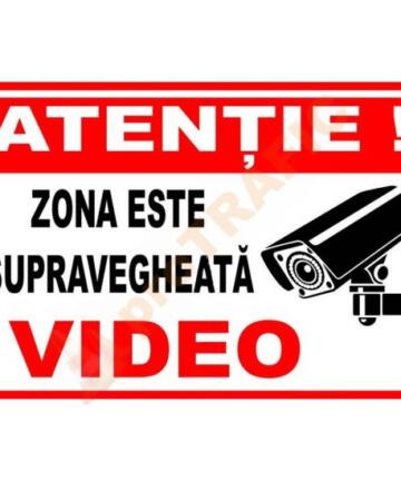 Indicator de securitate de informare generala "Atentie Zona supravegheata video"