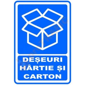 Indicator de securitate de informare generala "Deseuri Hartie si Carton"