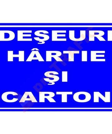 Indicator de securitate de informare generala "Deseuri hartie si carton"