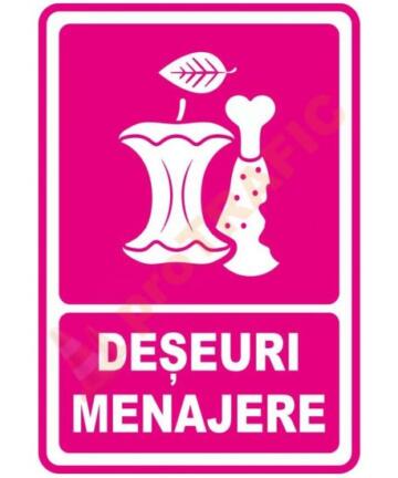 Indicator de securitate de informare generala "Deseuri menajere"