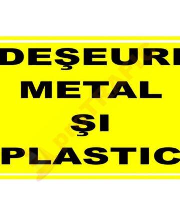 Indicator de securitate de informare generala "Deseuri metal si plastic"