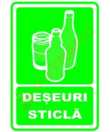 Indicator de securitate de informare generala "Deseuri sticla"
