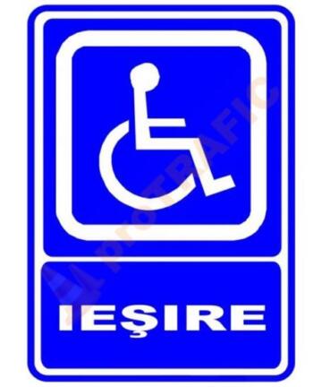 Indicator de securitate de informare generala "Iesire Persoane cu handicap"