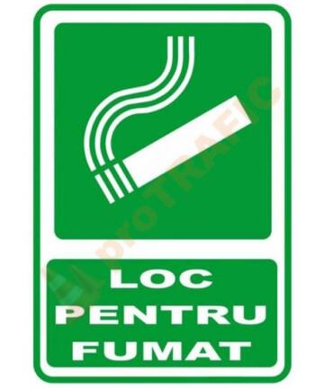 Indicator de securitate de informare generala "Loc pentru fumat"