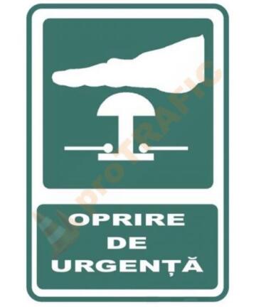 Indicator de securitate de informare generala "Oprire de urgenta"