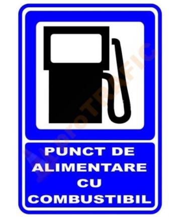 Indicator de securitate de informare generala "Punct de alimentare cu combustibil"