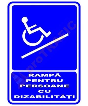 Indicator de securitate de informare generala "Rampa pentru persoane cu dizabilitati"
