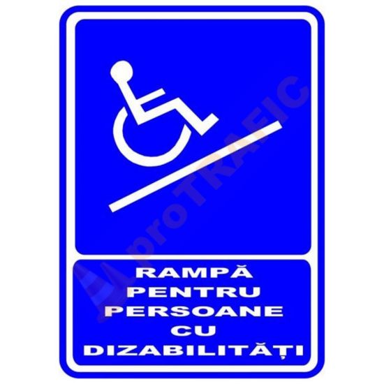 Indicator de securitate de informare generala "Rampa pentru persoane cu dizabilitati"