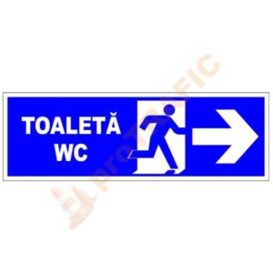 Indicator de securitate de informare generala "Toaleta WC dreapta"